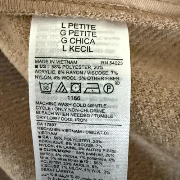 Old Navy Women's Tan large petite unlined hip length coat - Picture 4 of 5